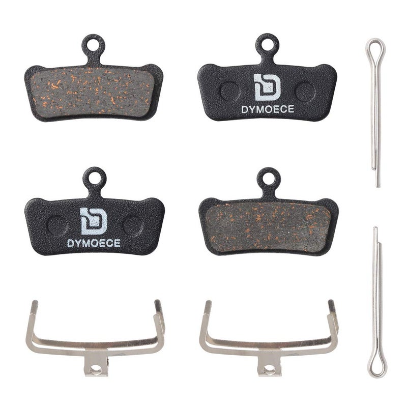 Dymoece 2 Pairs Bicycle Disc Brake Pads Compatible with Sram Guide RSC RS R Elixir 7 9 Avid XO Trail 4 Piston MTB Disc Brakes (Resin,Semi-Metallic,Sintered Metal) SCP-XO